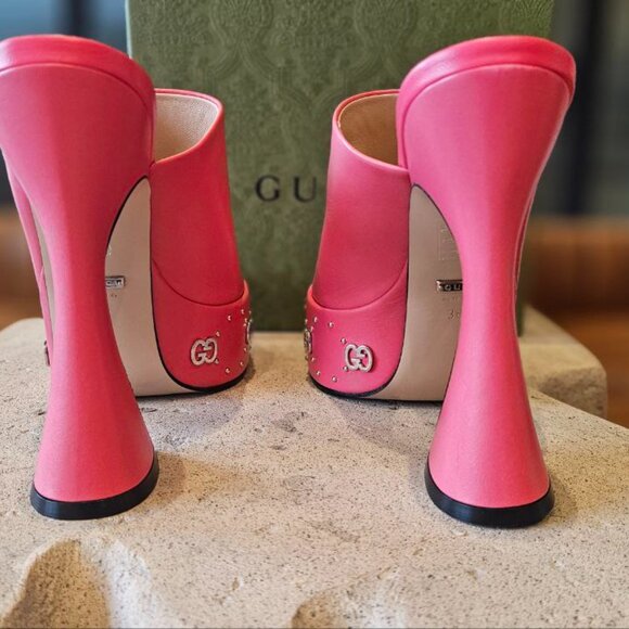 Gucci GG 110mm platform mules in Mystic White Sz EU 38+ - Picture 3 of 12